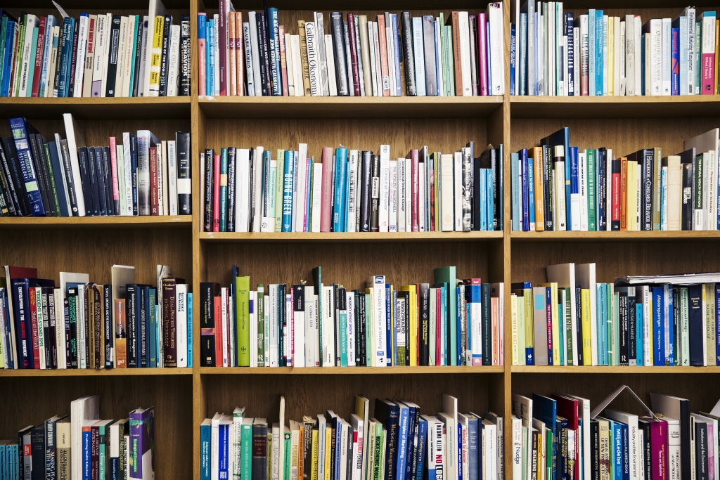 Picture of books on shelf
