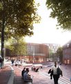 Den kommende auditoriebygning til Aarhus BSS i Universitetsbyen. Visualiseringer er udformet af AART Architects.