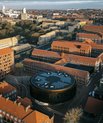 air photo, university, buildings, colours